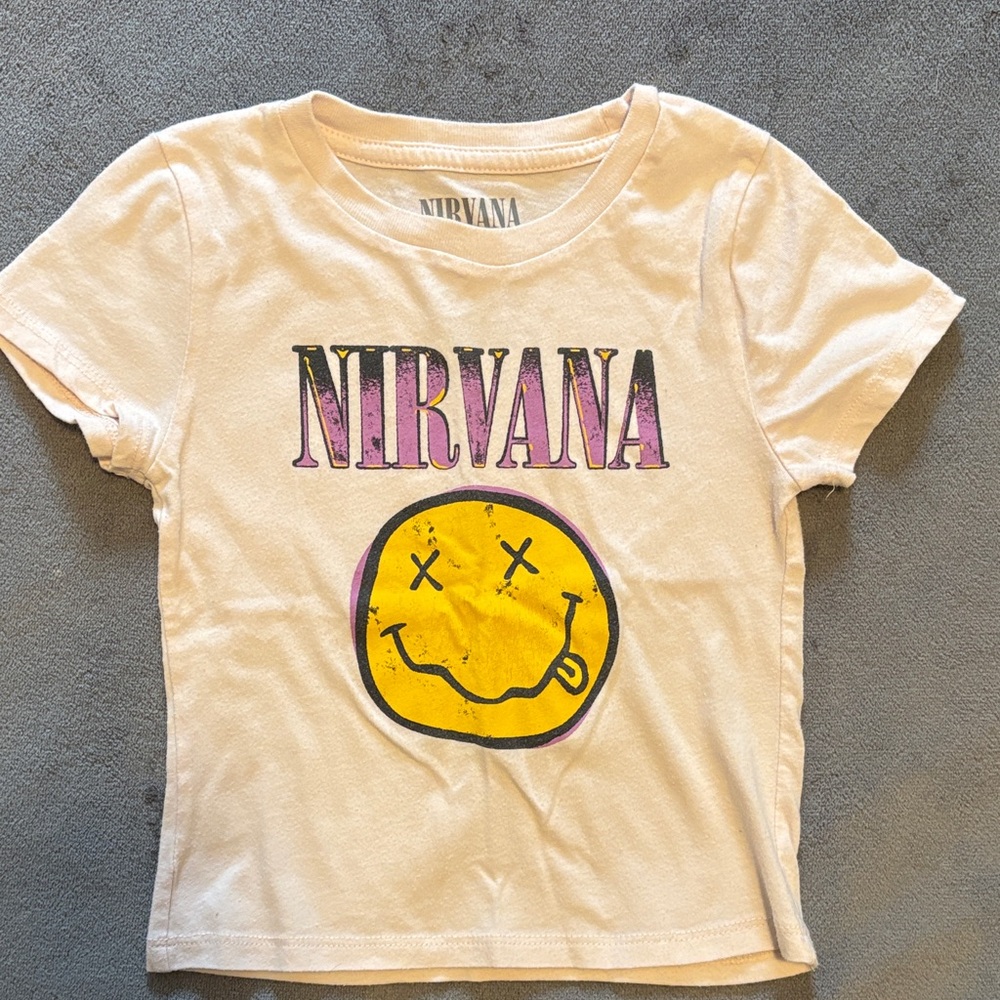 Nirvana Kids Cream Graphic T-Shirt